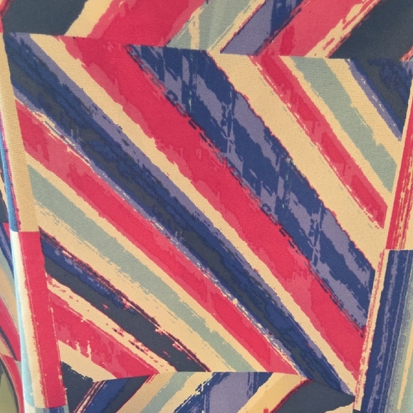 Bob Mackie Wearable Art In Pink and Blue Abstract 3/4 Sleeve Tunic Women's M - Picture 6 of 9